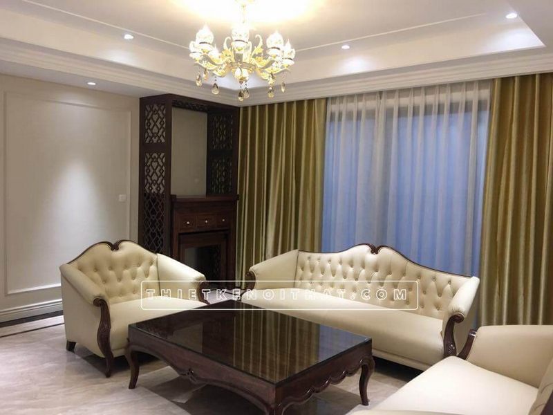 Hút mắt với sản phẩm sofa tân cổ điển gỗ óc chó bọc da