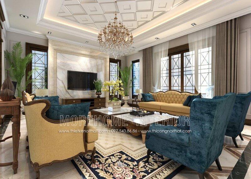 Gợi ý thiết kế sofa gỗ óc chó đẹp mang phong cách tân cổ điển được nhiều khách hàng tham khảo tại Hà Nội, Hải Phòng.